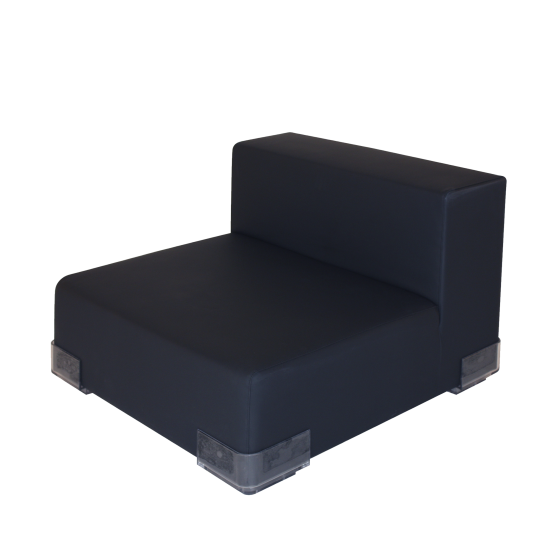 Plastics with Backrest Black